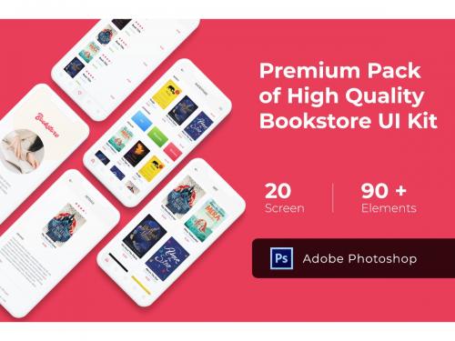 High Quality Bookstore UI KIT for Photoshop - high-quality-bookstore-ui-kit-for-photoshop