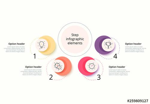 Colorful 4 Step Infographic - 259809127 - 259809127