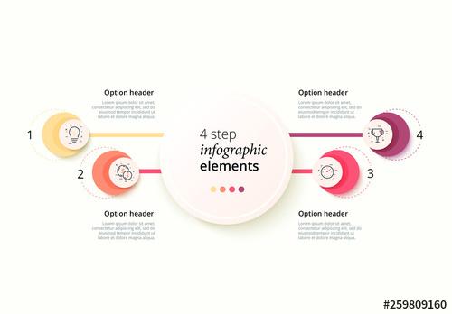 Colorful 4 Step Infographic - 259809160 - 259809160