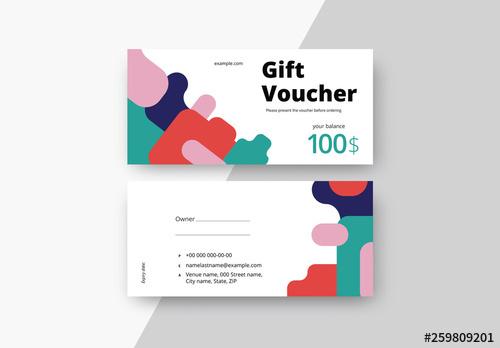 Colorful Abstract Gift Voucher - 259809201 - 259809201