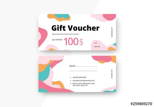 Colorful Abstract Gift Voucher - 259809270 - 259809270