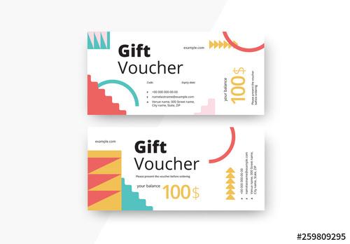 Colorful Abstract Gift Voucher - 259809295 - 259809295