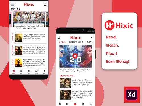 Hixic News App UI - hixic-news-app-ui