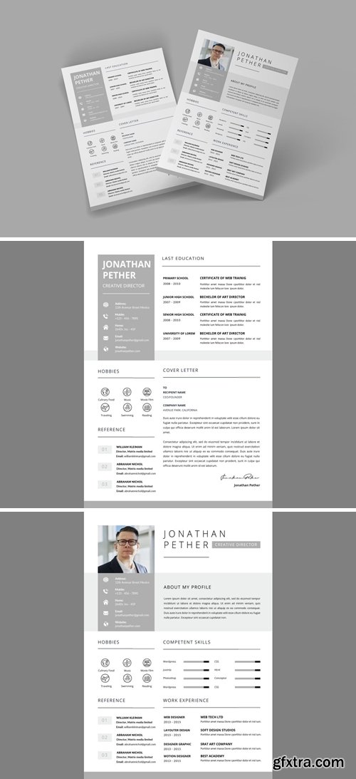 Soft Grey CV Resume