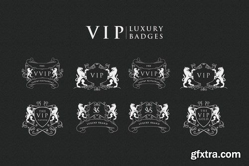 Gold Platinum Vip Luxury Badges