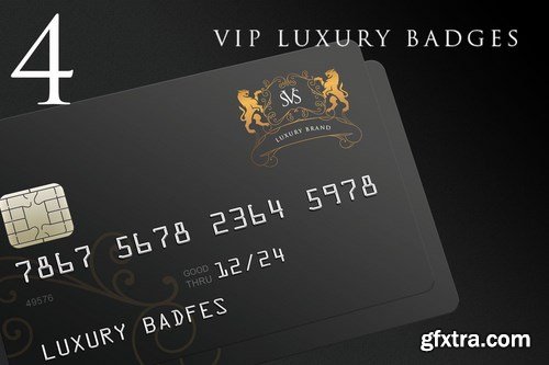 Gold Platinum Vip Luxury Badges