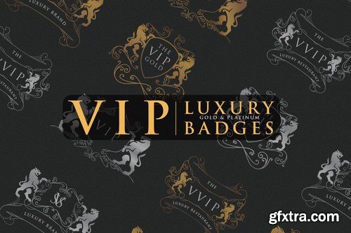 Gold Platinum Vip Luxury Badges