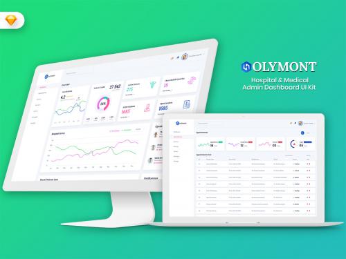 Holymont - Medical Admin Dashboard UI Kit (SKETCH) - holymont-medical-admin-dashboard-ui-kit-sketch