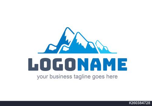 Logo Layout with Mountain Icon - 260384728 - 260384728