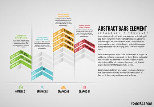 Abstract Bars Element Infographic - 260541908 - 260541908