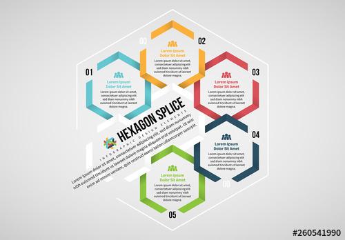 Hexagon Splice Infographic - 260541990 - 260541990