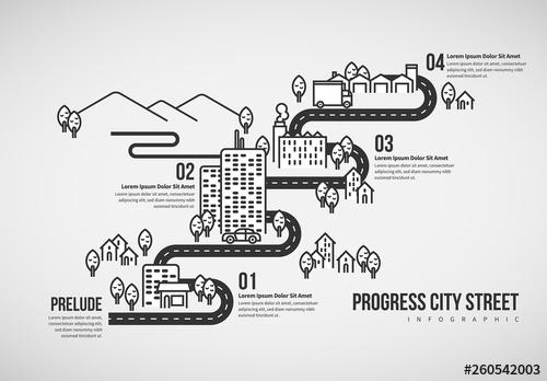 Progress City Street Infographic - 260542003 - 260542003