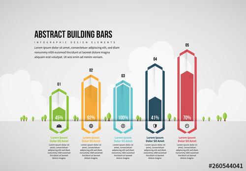 Abstract Building Bars Infographic - 260544041 - 260544041