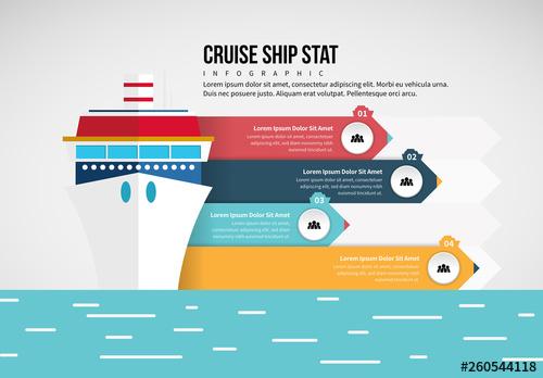 Cruise Ship Stat Infographic - 260544118 - 260544118