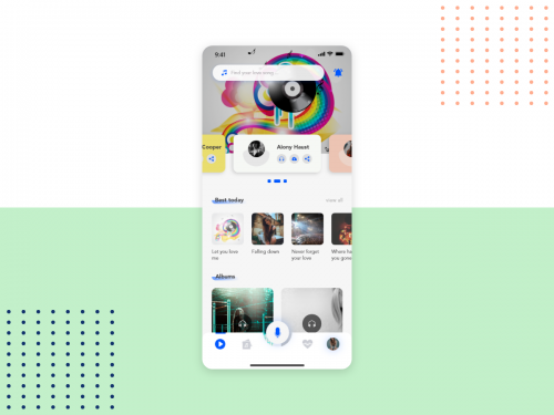 Home screen design concept for Music app - home-screen-design-concept-for-music-app