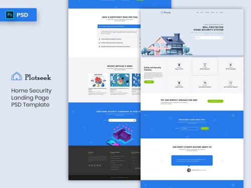 Home Security Landing Page PSD Template - home-security-landing-page-psd-template