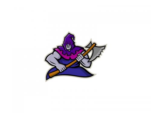 Hooded Medieval Executioner Mascot - hooded-medieval-executioner-mascot