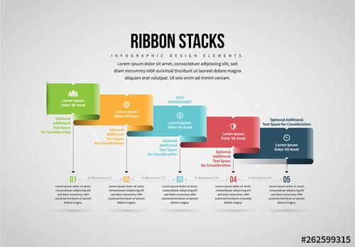 Ribbon Stacks Infographic - 262599315 - 262599315