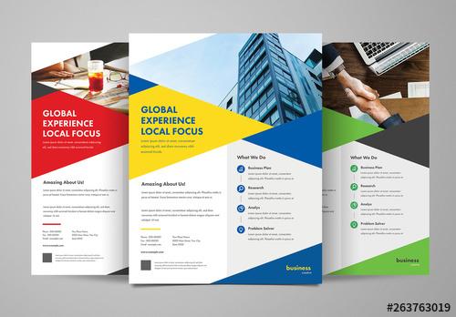 Business Flyer Layouts in 3 Colors - 263763019 - 263763019