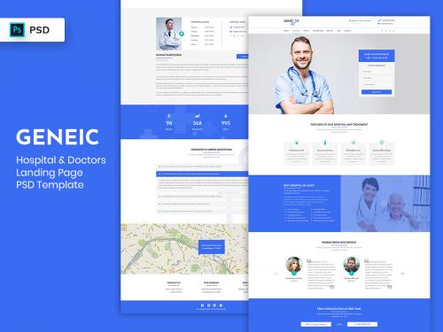 Hospital & Doctors Landing Page PSD Template - hospital-doctors-landing-page-psd-template