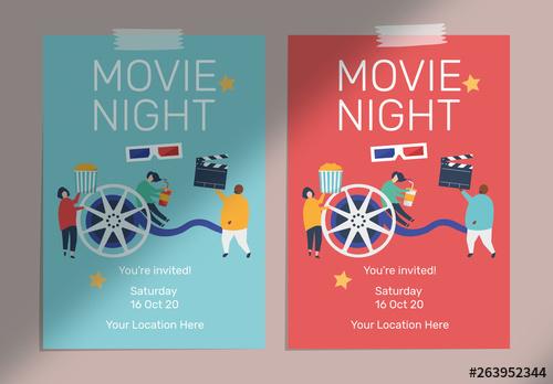 Movie Night Flyer - 263952344 - 263952344