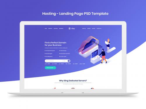 Hosting Landing Page PSD Template - hosting-landing-page-psd-template