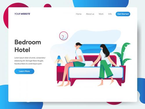 Hotel Bedroom Illustration - hotel-bedroom-illustration