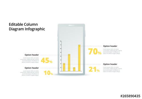 Bar Graph in Smartphone Infographic - 265890435 - 265890435