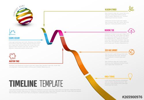 Infographic with Ribbon Elements - 265900976 - 265900976