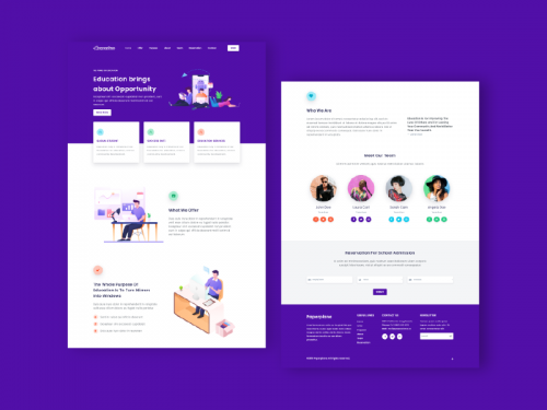 [HTML Project] Paperplane - Education Landing Page Design with Argon - html-project-paperplane-education-landing-page-design-with-argon