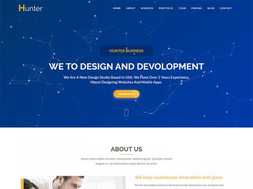 Hunter - One page Corporate HTML5 Template - hunter-one-page-corporate-html5-template