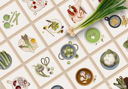 30 Colorful Vegetable Icons Layout - 263935124 - 263935124