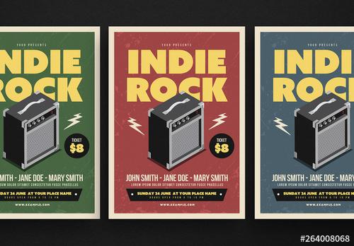 Indie Rock Music Flyer Layout - 264008068 - 264008068