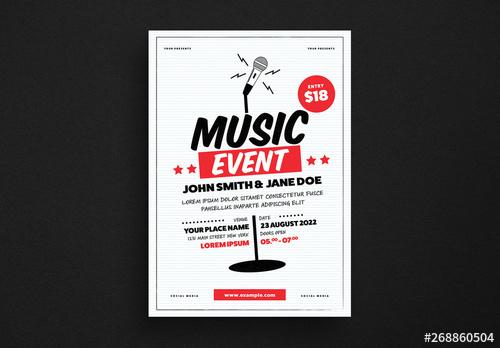 Music Event Flyer Layout - 268860504 - 268860504