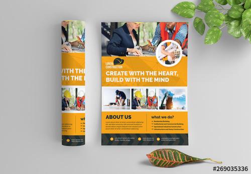 Orange Building Business Flyer Layout - 269035336 - 269035336