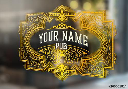 Vintage Bar Logo Layout  - 269061824 - 269061824