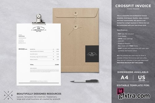 Crossfit Invoice Template