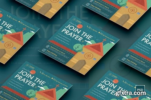 Church Square Flyer PSD Template