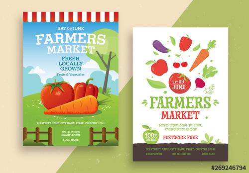 Farmers Market Poster Layout - 269246794 - 269246794