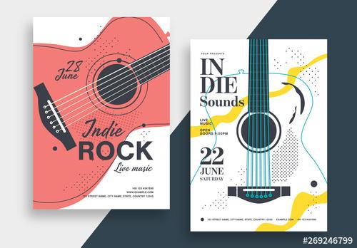 Indie Rock Music Poster Layout - 269246799 - 269246799