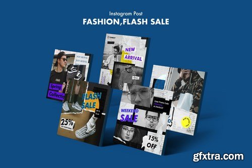 Creative Fashion Sale Instagram Posts PSD Template