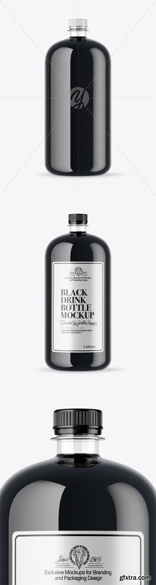 Plastic Bottle With Black Drink Mockup 51989