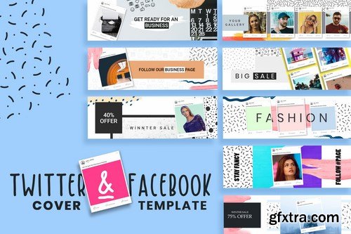 Facebook & Twitter Cover Templates 2