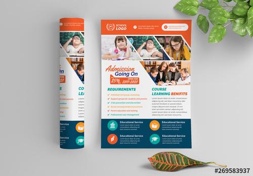 Multicolored School Flyer Layout - 269583937 - 269583937