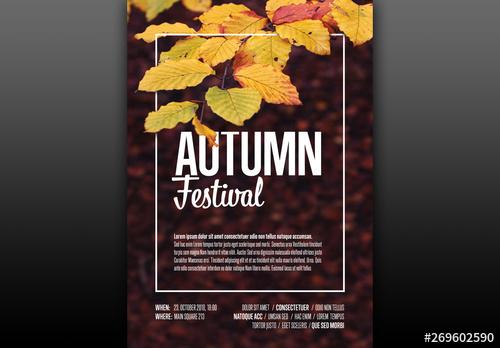 Autumn Festival Event Poster Layout - 269602590 - 269602590