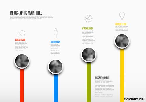 Infographic with Circular Photo Placeholders - 269605190 - 269605190