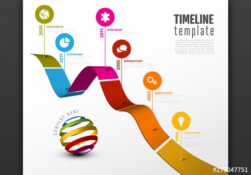 Colorful Timeline Infographic Layout - 270047751 - 270047751