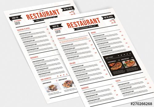 Rustic Restaurant Menu Layout - 270266268 - 270266268