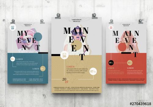 Event Poster Layouts with Geometric Elements - 270439618 - 270439618