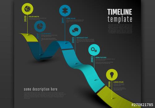 3D Timeline Path on Dark Layout - 270821785 - 270821785